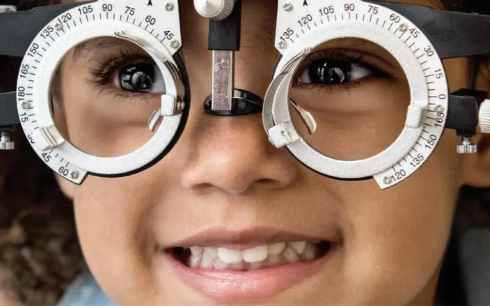 Girl at ophthalmologist